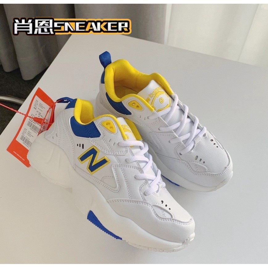 New Balance 608 White With Blue And Yellow Chunky Trainers Factory Store,  51% OFF | snvschool.org