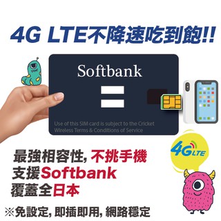 超激推 日本 網絡卡4G 無限 吃到飽 不降速 網絡卡sim卡 docomo softbank上網卡網路卡wifi卡JP10