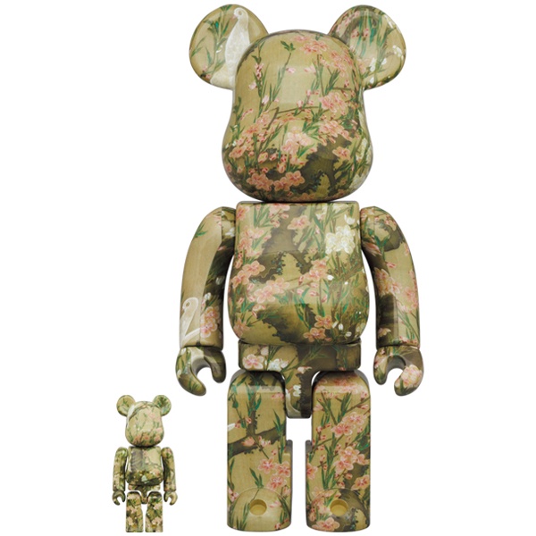 BE@RBRICK 伊藤若冲「桃花小禽図」100% &amp; 400%