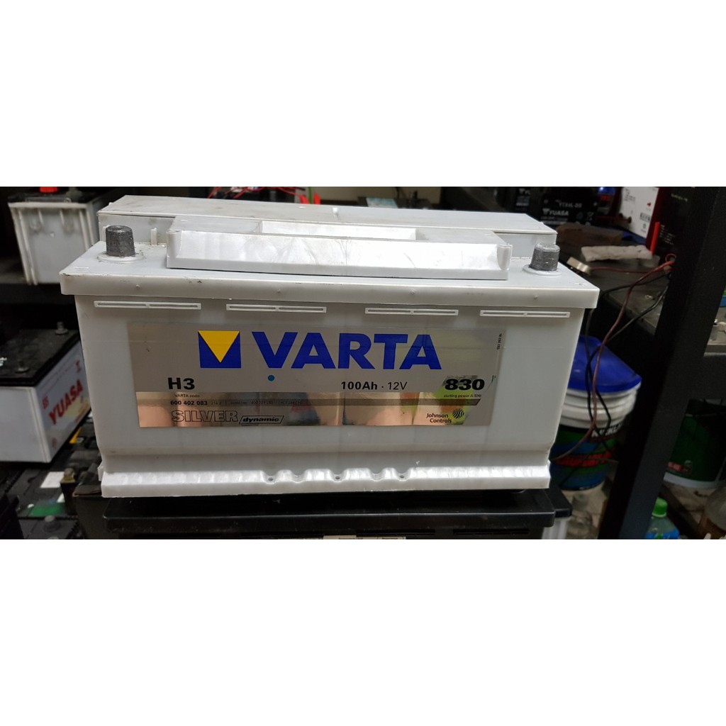 (二手中古電池) VARTA H3 60044 100A 銀合金汽車電池 數值漂亮，品項優 歐系車專用