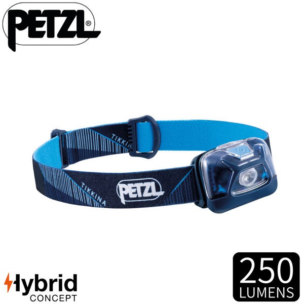 【PETZL 法國 TIKKINA頭燈《藍》】E091DA02/250流明/頭燈/登山露營/手電筒/緊急照明/悠遊山水