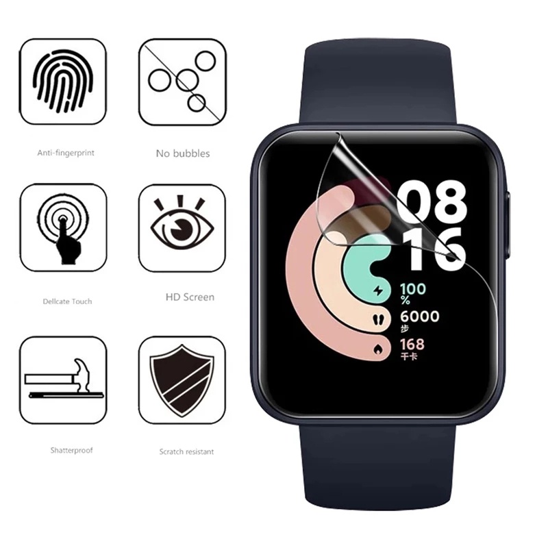 適用於 Redmi Watch 2 / Full Cover Smart Watch 屏幕保護膜的 1Pc 軟保護水凝膠