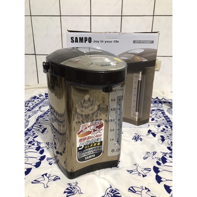 SAMPO 聲寶6L電熱水瓶(全新）