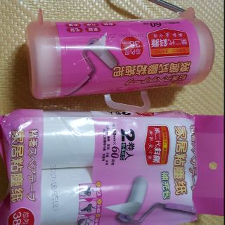 滾筒式膠粘拖把+居家粘塵紙組