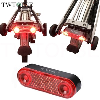 TWTOPSE 自行車智慧車架燈適用於 Brompton 折疊自行車原裝車架標準後車架尾燈反射器 USB 充電防水配件（