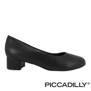 【Piccadilly】 空姐的最愛俐落簡約超軟氣墊低跟淑女鞋(經典黑)｜巴西 上班族必備 修飾腿型