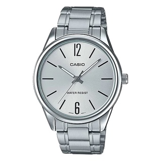 【CASIO】英倫型男時尚指針腕錶-簡約白面 (MTP-V005D-7B)正版公司貨