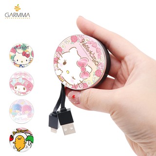 Hellokitty蘋果iPhone伸縮數據線Type-C便攜小巧安卓充電線傳輸線