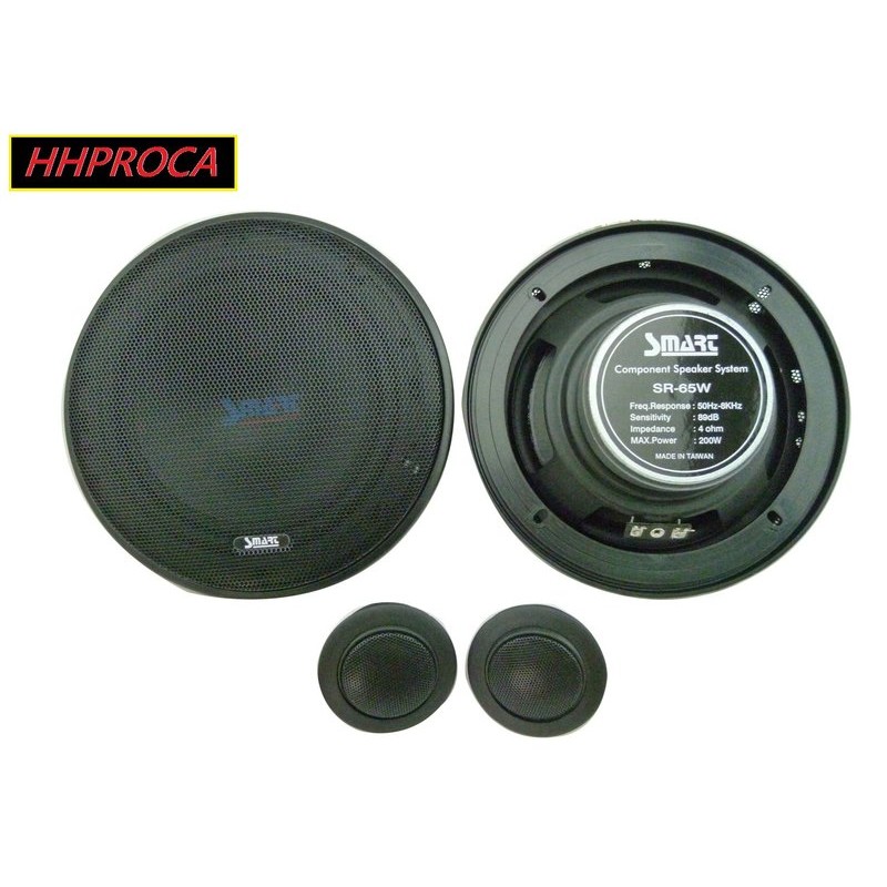 (HHCA)全新6.5吋分音喇叭,台灣製造,耐用音質佳,200W輸出,20芯絲質高音(非:alpine,sony