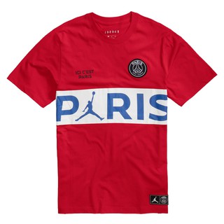 NIKE AIR JORDAN X PSG 男款 短T WORDMARK 紅【A-KAY0】【BQ8389-657】