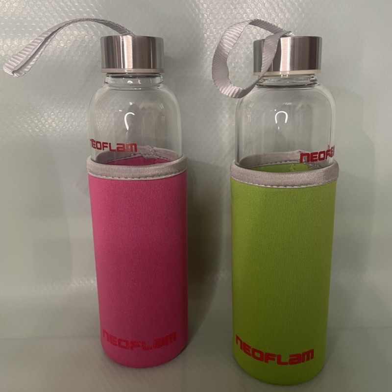 NEOFLAM 全新 韓國耐熱保冰玻璃水瓶 水壺 兩件一起賣199$