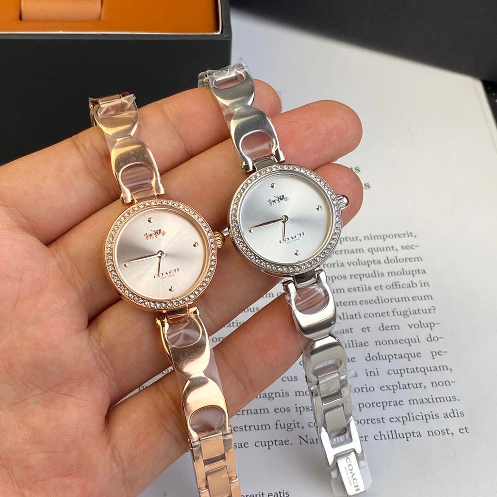 Coa*ch Park 系列時尚鋼帶簡約鑽石手鍊女士手錶
