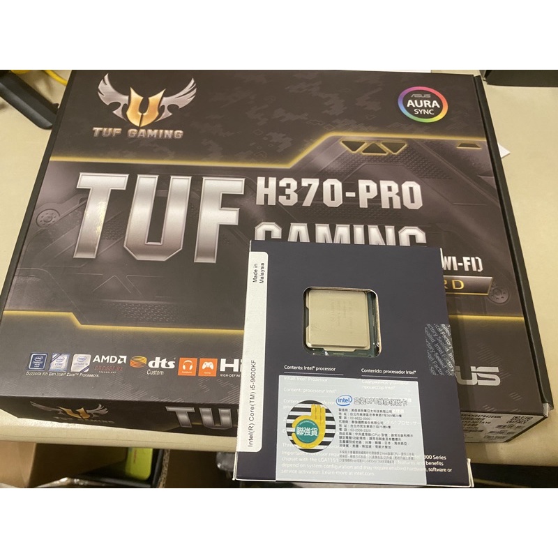 全新Intel 9600KF+全新ASUS TUF H370-Pro Gaming (WiFi)