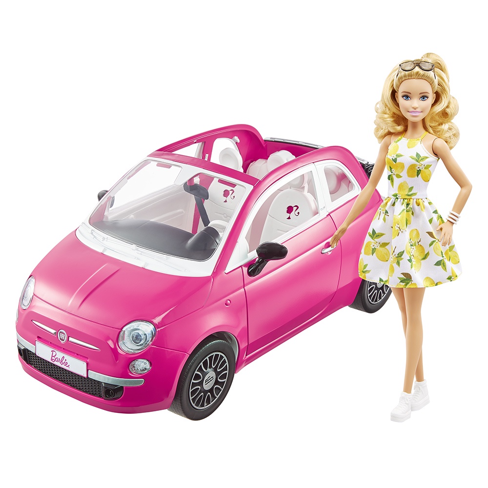 Mattel 芭比飛雅特汽車 Fiat 500組合 Barbie 芭比 娃娃 正版 美泰兒