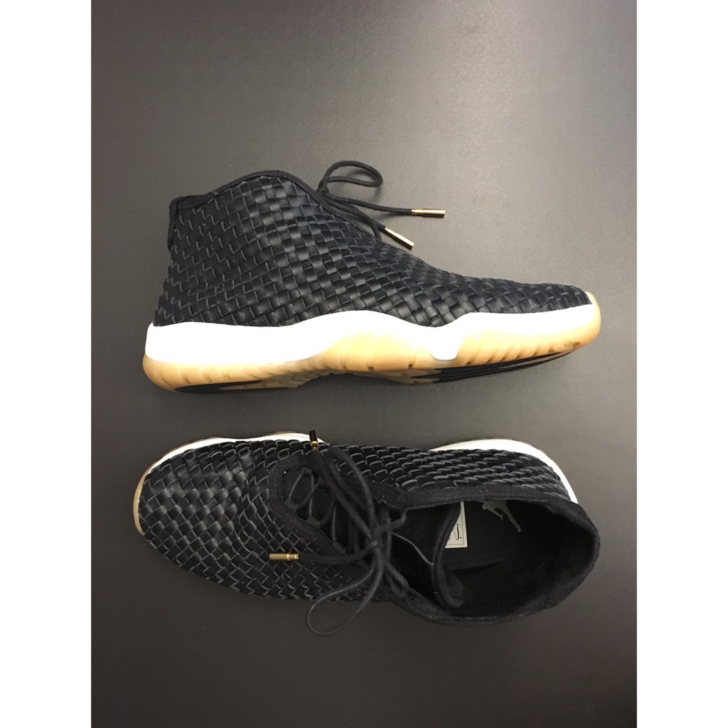 賣場唯一 經典編織 二手美品 Nike Air Jordan Future Premium 黑皮革 編織 黑白