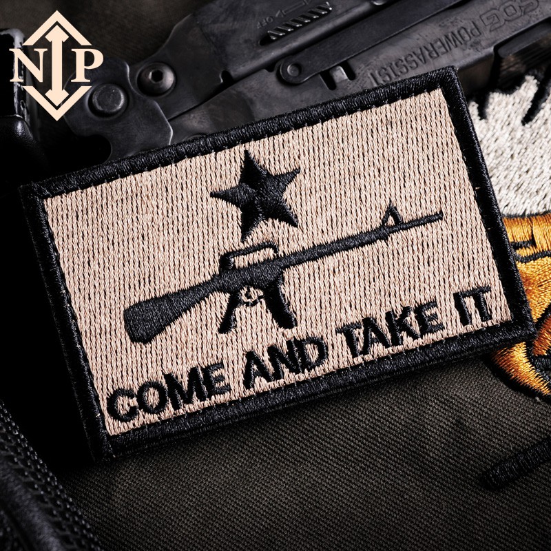 過來拿AK47 NIP軍迷服飾臂章戶外戰術背包魔術貼3D立體刺繡士氣章