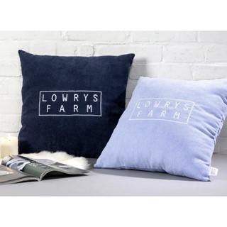 LOWRYS FARM 湛藍色彩燈芯絨抱枕 2入組