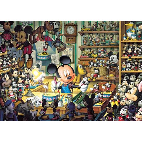日本進口拼圖（TENYO）/500片/迪士尼 米奇玩偶工坊（夜光效果）