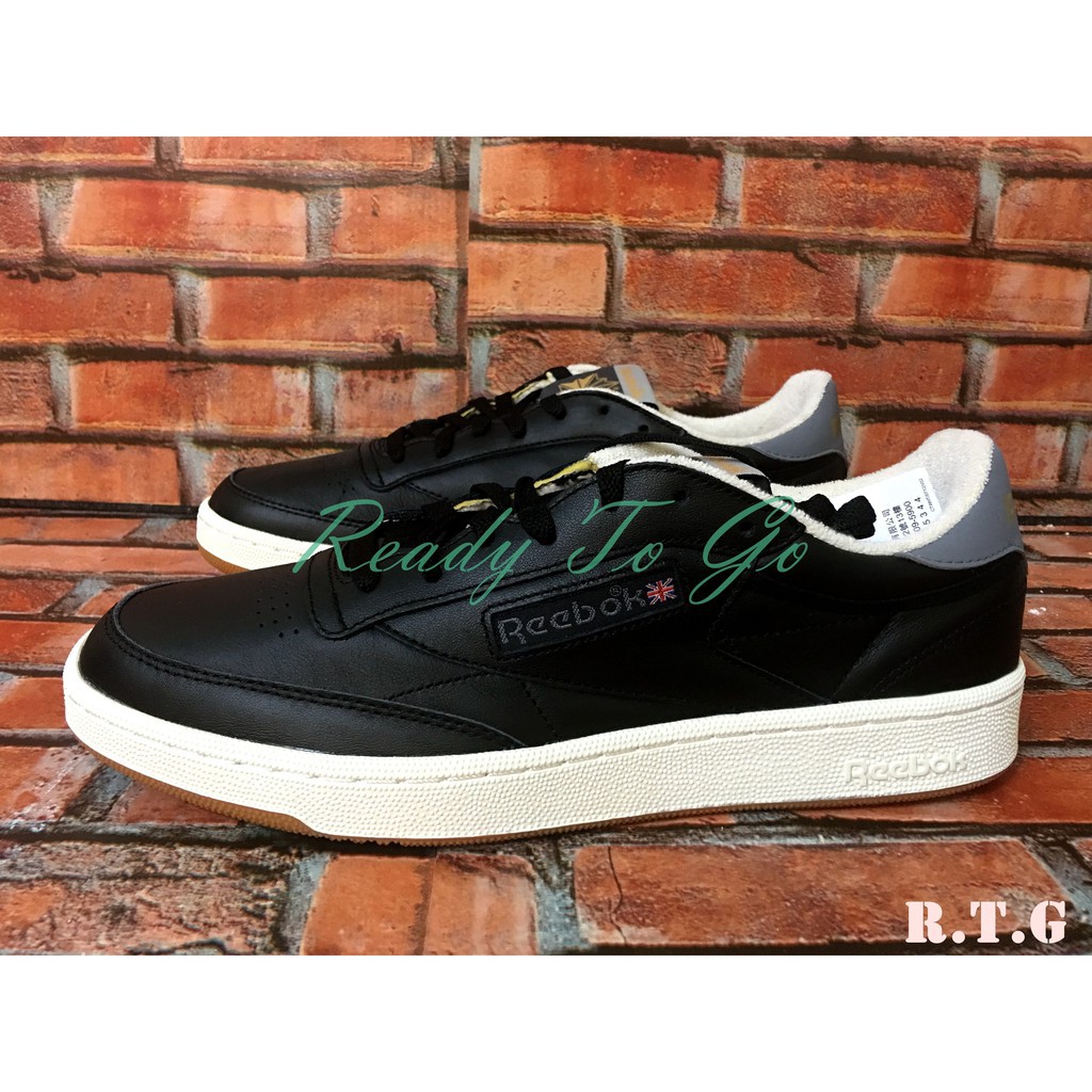 reebok club c 85 black white gum