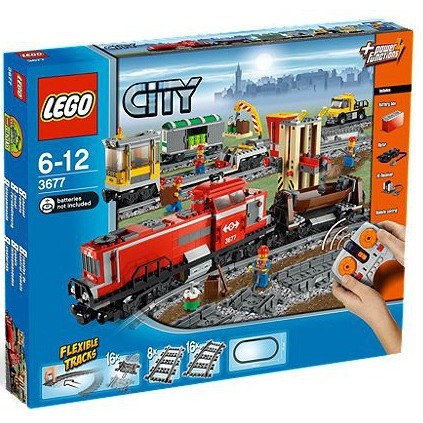 【台中翔智積木】絕版品 LEGO 樂高 城市系列 3677 Red Cargo Train