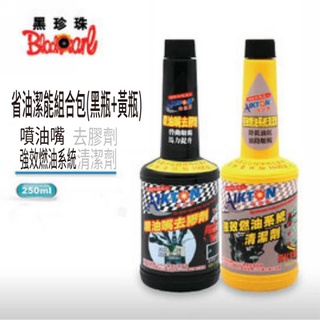 💥現貨💥 【黑珍珠】 噴油嘴去膠劑+強效燃油系統清潔劑 250ml*2 汽油精 省油節能組合包