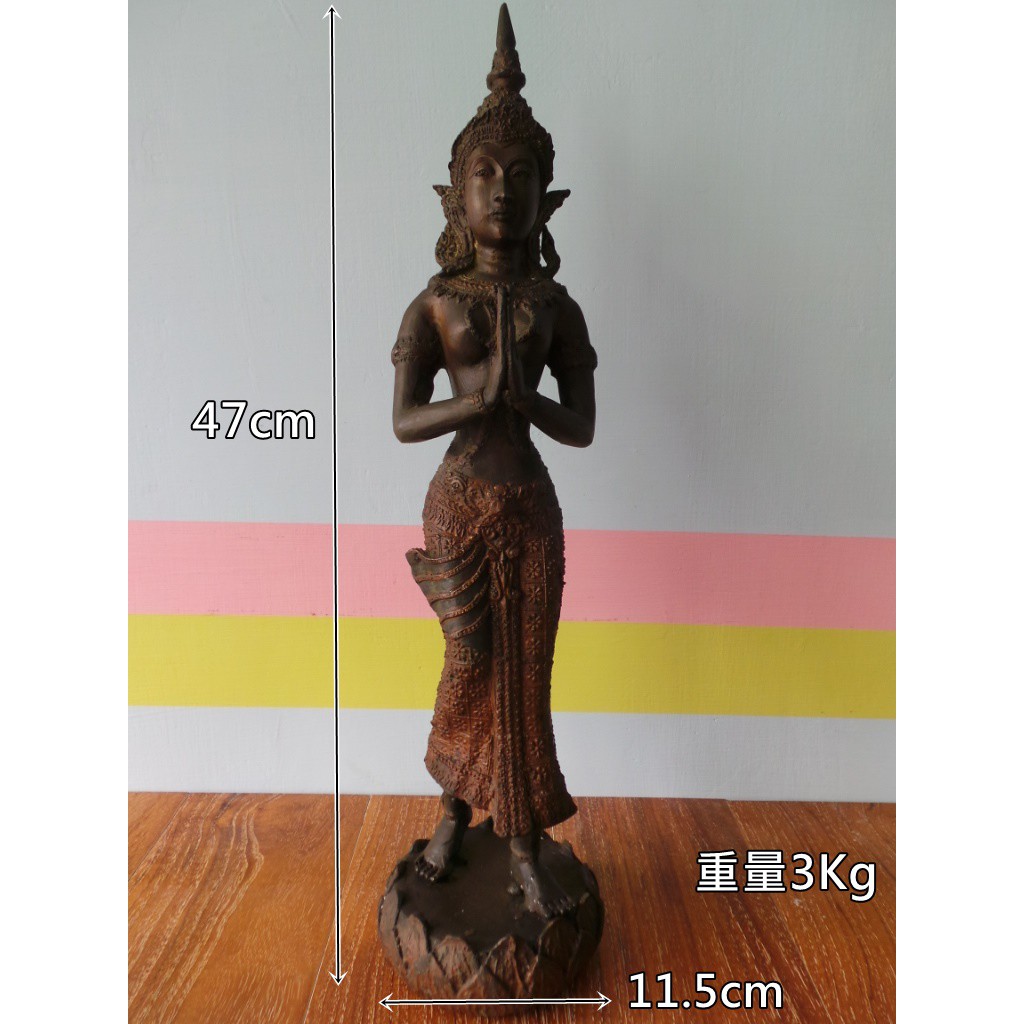 泰國早期銅雕人像古物件收藏東南亞銅像工藝品家飾擺飾品 蝦皮購物