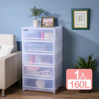 【真心良品】KEYWAY 聯府 面寬51cm 卡爾登加寬型5抽收納櫃160L(附輪) 抽屜式收納 衣物收納 臺灣製