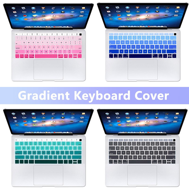 2021 適用於 Macbook New Pro 14 英寸 M1 Pro / A2442 漸變色矽膠鍵盤保護套適用於