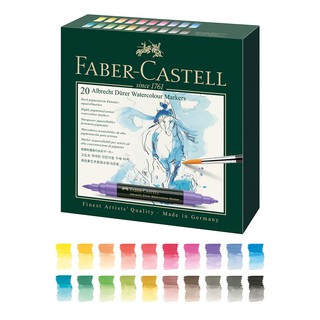 德國FABER-CASTELL輝柏 Watercolor Markers 雙頭水彩麥克筆盒裝-20色 160320