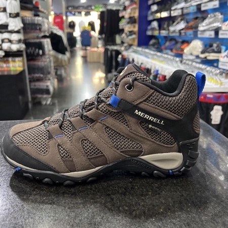 MERRELL Alverstone Mid GTX 男款 防水 登山鞋 ML036719 咖啡藍 耐磨 止滑