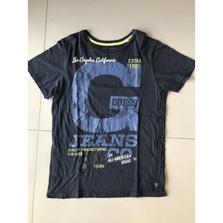 出清二手~GUESS男童藍色短袖Ｔ恤~120公分