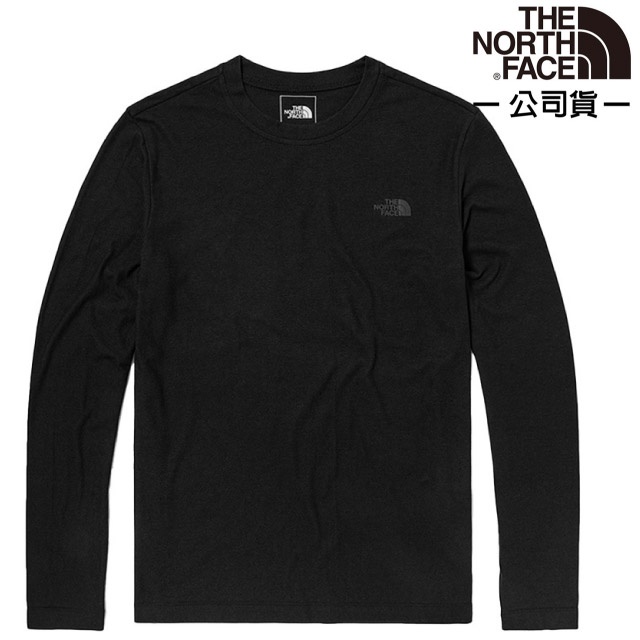 【The North Face】男 FlashDry 閃電快乾長袖圓領吸濕排汗衣(亞洲版).機能性快排衫/黑色_5B11