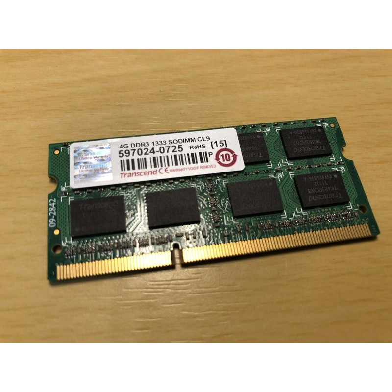 創見 Transcend 4G DDR3 1333 筆電 記憶體