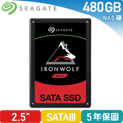 Seagate 那嘶狼【IronWolf 110】480GB 2.5吋固態硬碟 (ZA480NM10011)