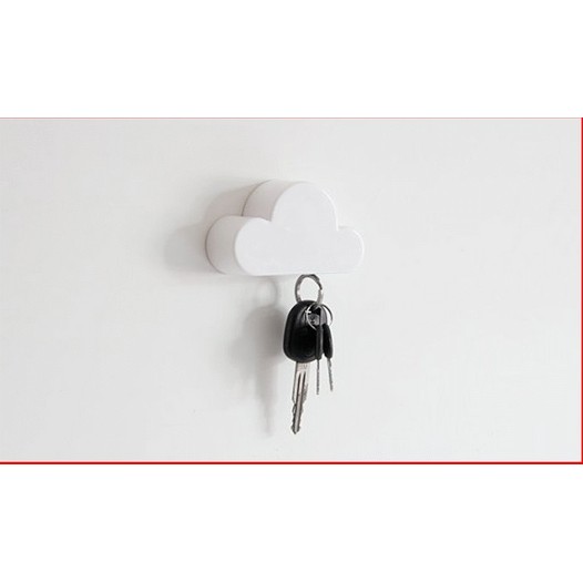 ★ 雲朵吊飾 磁鐵鑰匙圈 磁鐵雲 鑰匙掛勾 雲朵鑰匙 吊架黏貼式 可愛創意造型 自動吸付 實用款【HF48】