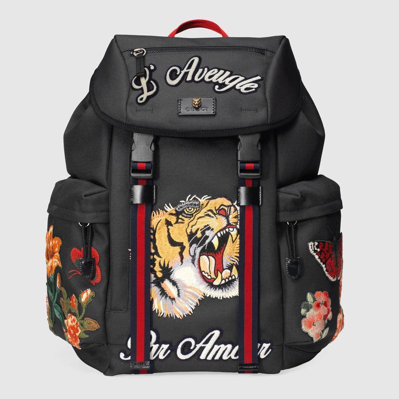 gucci backpack embroidery