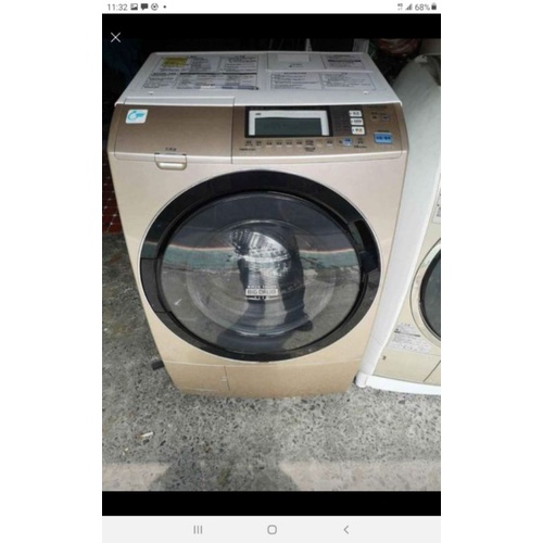 2014年，日本原裝～二手中古日立12公斤變頻滾筒洗脫烘洗衣機，2014年，型號SF-BD2800T，保固3個月