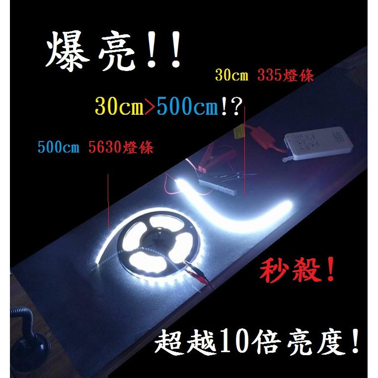 LED 燈條 爆亮款 335 側發光 流氓燈條 超高亮度 日行燈 燈眉 多款車種適用 30cm 冰藍 粉紫