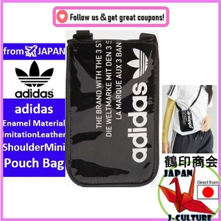 【日本直送】adidas Enamel Imitation Leather Shoulder Min Pouch Bag