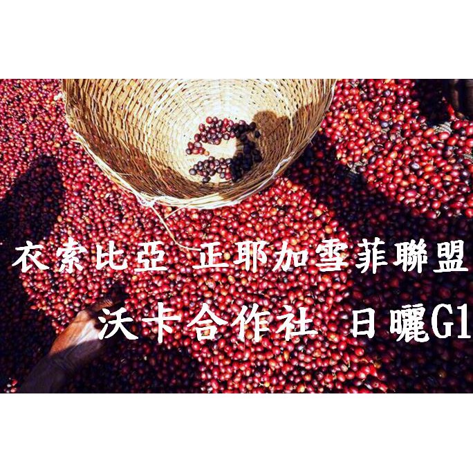 獵豆工坊🐆 (再到貨!草莓沃卡!!) 衣索比亞 ㊣ 耶珈雪啡聯盟 日曬 沃卡 咖啡生豆　５００Ｇ