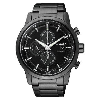 CITIZEN星辰 店長推薦 簡約質感光動能三眼計時男錶 CA0615-59E 黑鋼/42mm 『快速出貨』