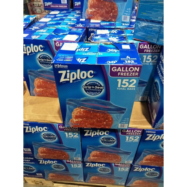 Ziploc 雙層夾鏈冷凍保鮮袋-大 152入#921279好市多 #302# 袋 保鮮 雙層夾鏈 冷凍 保鮮袋 密保諾