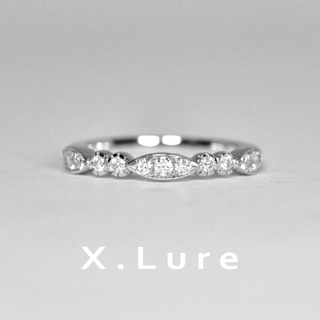 【X.LURE】14K 復古珠邊鑽石線戒 線戒 鑽戒 K金戒 女戒 真金 真鑽 K金 輕珠寶