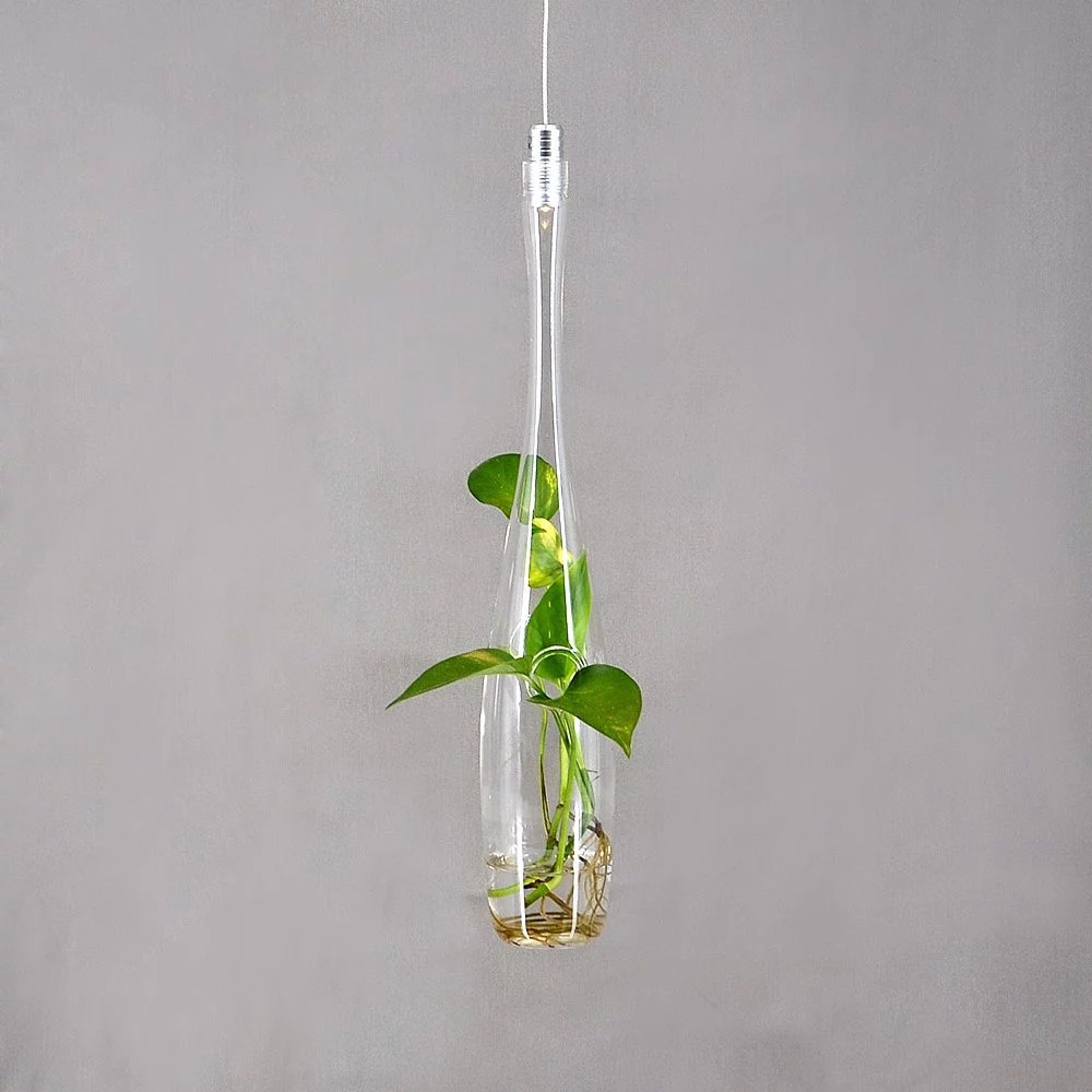 簡約現代 北歐田園微景觀植物咖啡廳中島玻璃水滴流線型吊燈現代風|簡約風流行燈飾【實體門市】