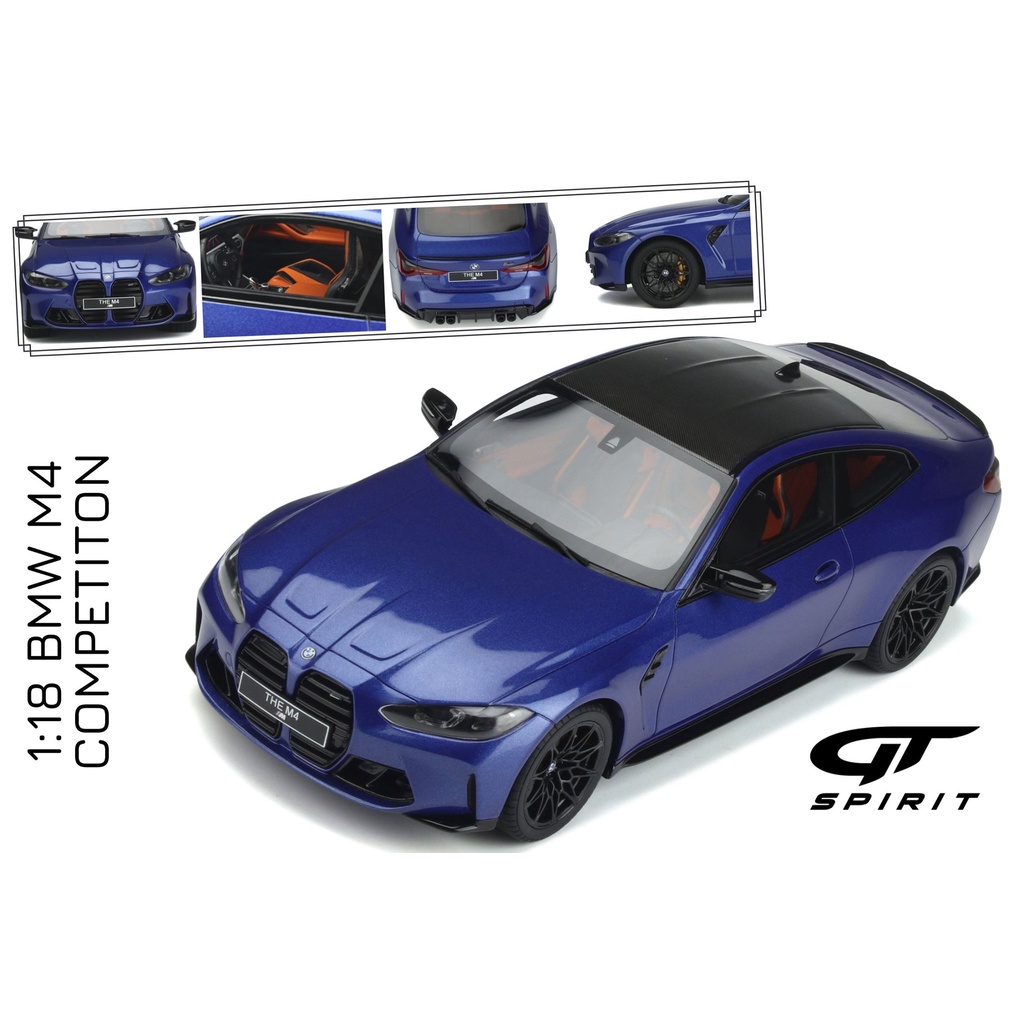 【模例】GT Spirit 1/18 BMW M4 (G82) COMPETITION 金屬藍 (GT851)