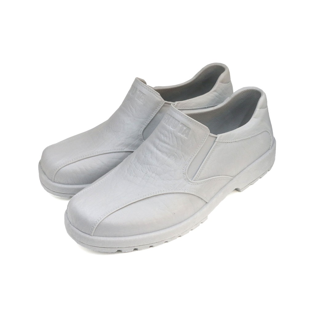SK 鞋子大王｜久大牌 台灣製造 防水休閒鞋 耐油 止滑 工作塑膠鞋 皮鞋紋路樣式(灰)