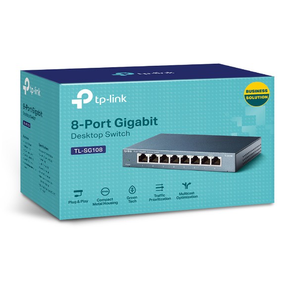 TP-LINK TL-SG108 8埠 10/100/1000Mbps 專業級 Gigabit交換器