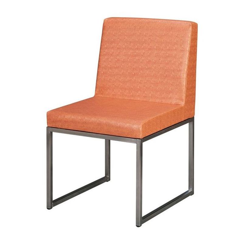 【PA1957-01】菠蘿電鍍餐椅(編織橙紋皮)(桃園以南請詢運費)