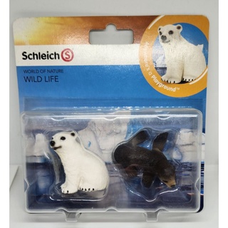 史萊奇Schleich 極地動物（小北極熊＆小海豹）吊卡禮盒