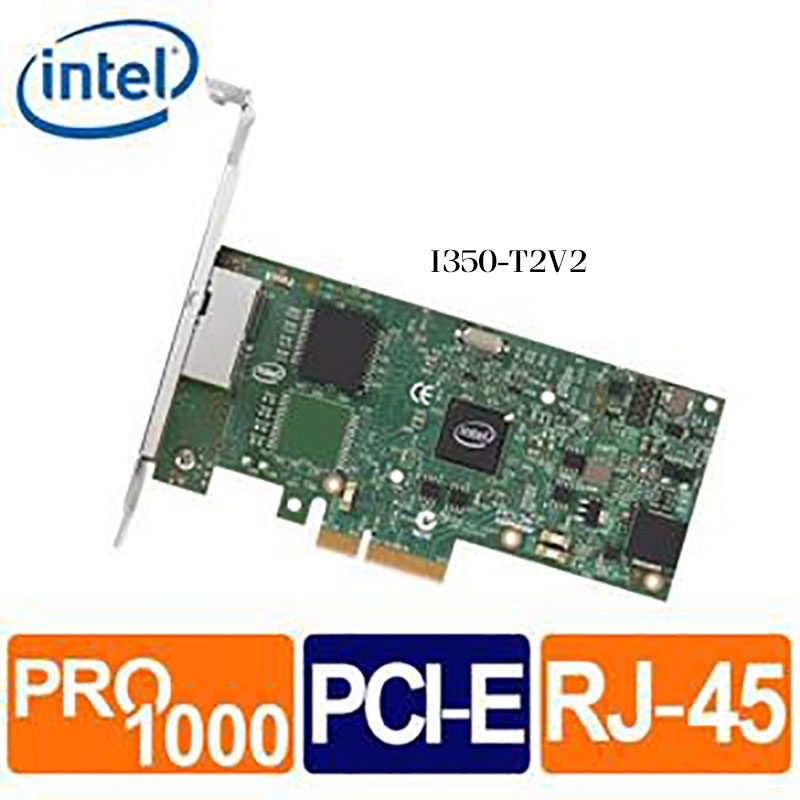 全新 Intel 英特爾 I350-T2V2 1G 雙埠 RJ45 伺服器網路卡 PCI-E 乙太網路伺服器介面卡